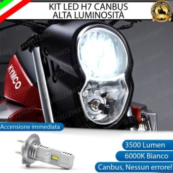 Kit Full LED Lampada H7 3500 Lumen Anabbagliante per KYMCO K-Pipe 125 2012-2017