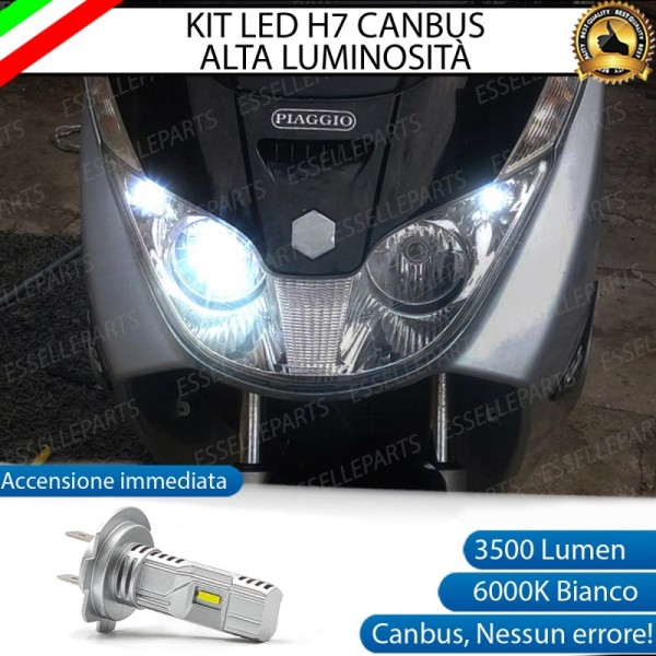 Kit Full LED Lampada H7 3500 Lumen Anabbagliante per PIAGGIO X8 200 2004-2006