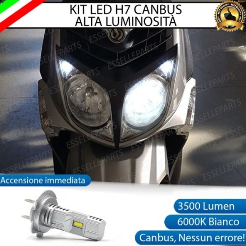 Kit Full LED Lampada H7 3500 Lumen Anabbagliante per SYM HD2 125 2011-2017 CBS