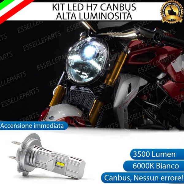 Kit Full LED Lampada H7 3500 Lumen Anabbagliante per MV AGUSTA Brutale 1090 2012-2015