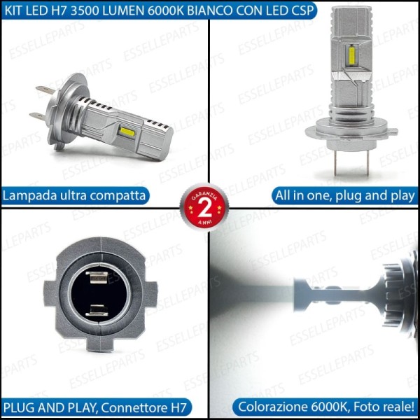 Lampada Singola Anabbagliante LED H7 3500 Lumen per Benelli BN 600 2012-2016 i