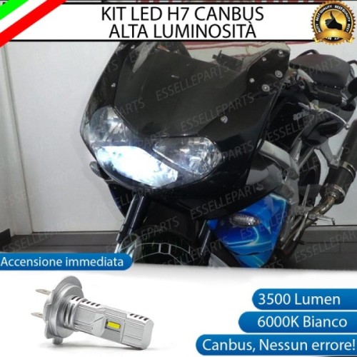Lampada Singola Abbagliante LED H7 3500 Lumen per APRILIA RST 1000 2001-2004 Futura
