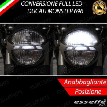 Conversione Fari Full LED Ducati Monster 696 6000K Bianco