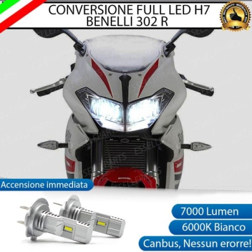 Conversione Fari Full LED 6000k canbus BENELLI 302 R No Error