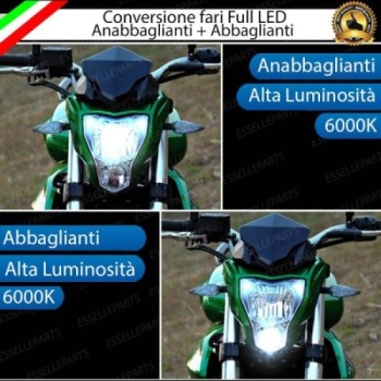 Conversione Faro Full LED Anabbagliante + Abbagliante per Benelli Benelli BN 251 2017-2020. Lampade compatte, 6000K Bianco, Canb