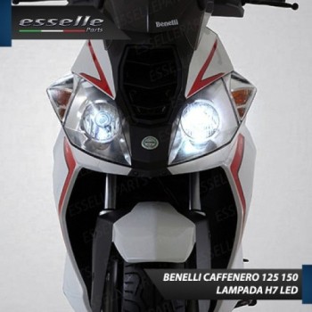Conversione Faro Full LED Anabbagliante + Abbagliante per Benelli Benelli Caffenero 150 2011-2015. Lampade compatte, 6000K Bianc