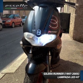 Conversione Faro Full LED Anabbagliante + Abbagliante per Gilera Runner 125 1998-2000 FX. Lampade compatte, 6000K Bianco, Canbus