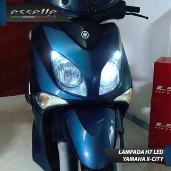 Conversione Faro Full LED Anabbagliante + Abbagliante per Yamaha X-City 125 2007-2016. Lampade compatte, 6000K Bianco, Canbus. M