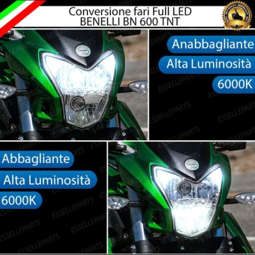 Conversione Faro Full LED Anabbagliante + Abbagliante per Benelli Benelli BN 600 2013-2016 R. Lampade compatte, 6000K Bianco, Ca