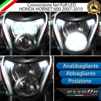 Conversione Fari Full LED per Honda Hornet 600 dal 2007 al 2010 6000 Lumen 6000K bianco Conversione Fari Full LED per Honda Hornet 600 dal 2007 al 2010 6000 Lumen 6000K bianco