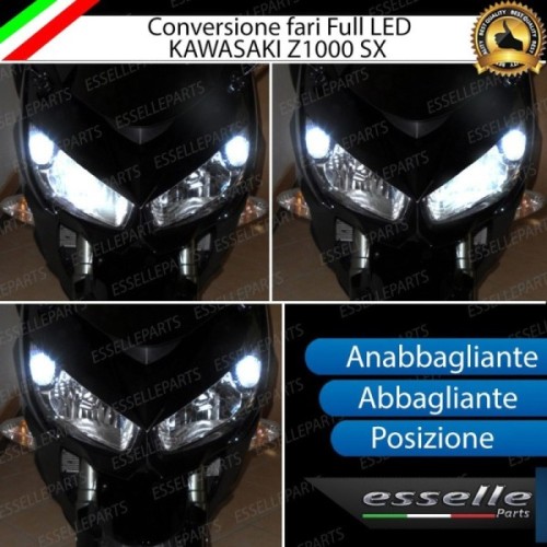 Conversione Fari Full LED per Kawasaki Z 1000 SX dal 2011 al 2013 6000 Lumen 6000K bianco
