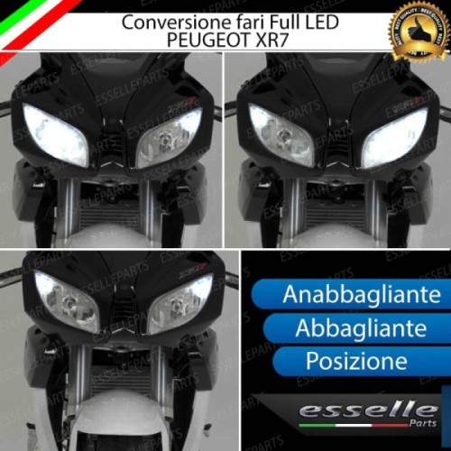 Conversione Fari Full LED per Peugeot XR7 50 dal 2008 al 2013 6000 Lumen 6000K bianco
