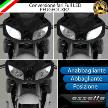 Conversione Fari Full LED per Peugeot XR7 50 dal 2008 al 2013 6000 Lumen 6000K bianco