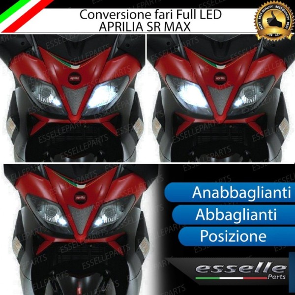 Conversione Fari Full LED per Aprilia SR dal 300 dal 2011 al 2016 Max 6000 Lumen 6000K bianco