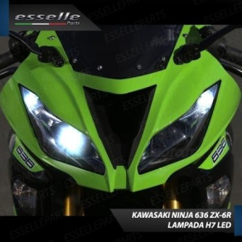 Conversione Fari Full LED per Kawasaki Ninja 636 ZX al 6R dal 2013 al 2016 ABS 6000 Lumen 6000K bianco