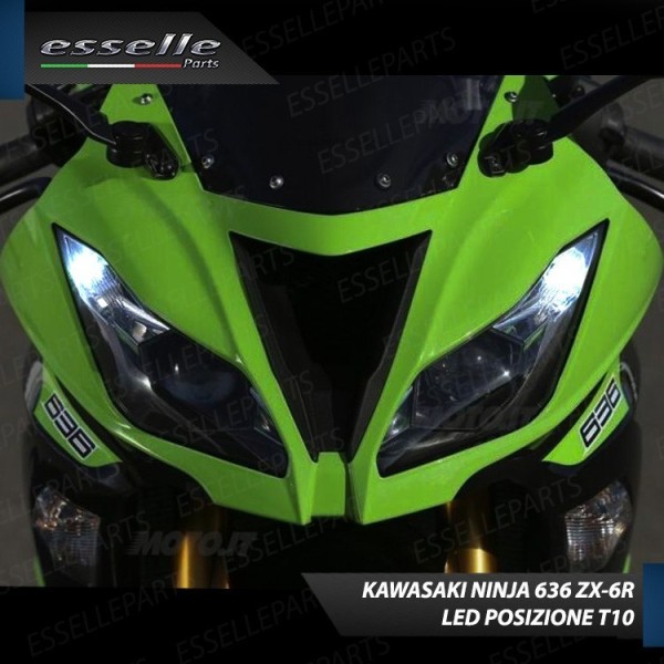 Conversione Fari Full LED per Kawasaki Ninja 636 ZX al 6R dal 2013 al 2016 ABS 6000 Lumen 6000K bianco