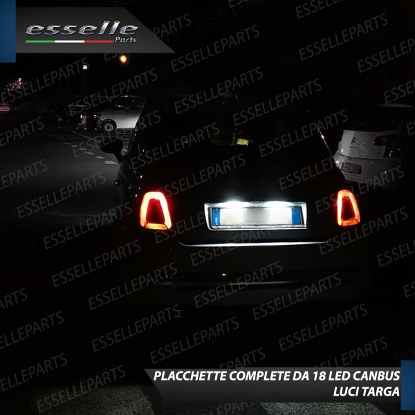 Kit LED interni completo + Led Parasole + Placchette Targa 18 LED Abarth 500 595 695