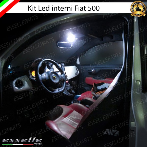 Kit LED interni basic pack specifico per Fiat 500 6000K bianco ghiaccio Canbus