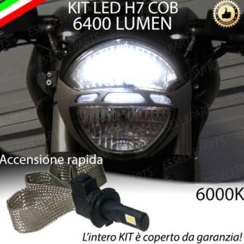 Kit Full LED Lampada H7 3200 Lumen Anabbagliante per Ducati Monster 696 2008-2013