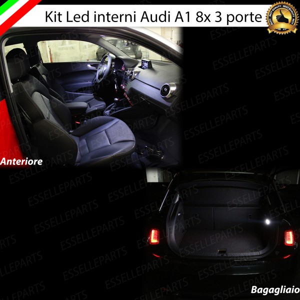 Kit LED Interni Basic Pack 6000K bianco ghiaccio Canbus Audi A1 8X 3 porte