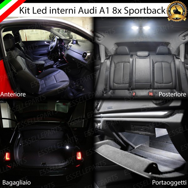 Kit LED interni Medium Pack 6000K Bianco Canbus Audi A1 8X Sportback