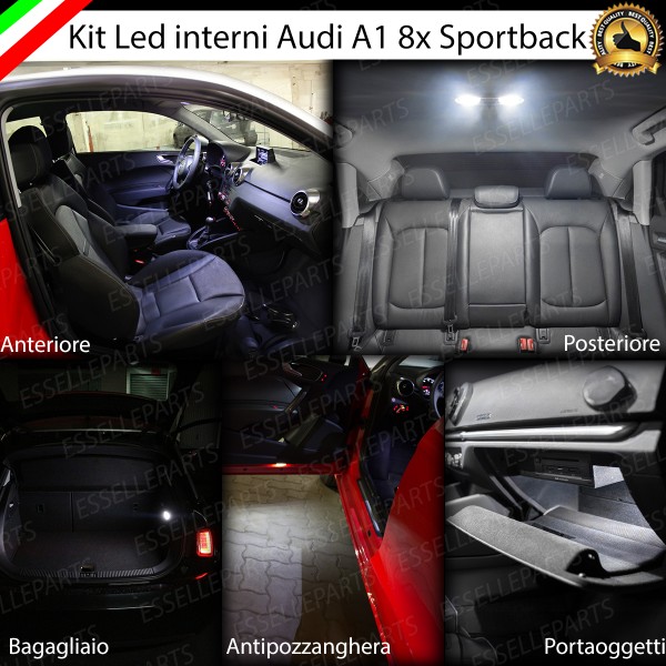 Kit LED interni Completo 6000K Luce Bianca Canbus Audi A1 8X Sportback