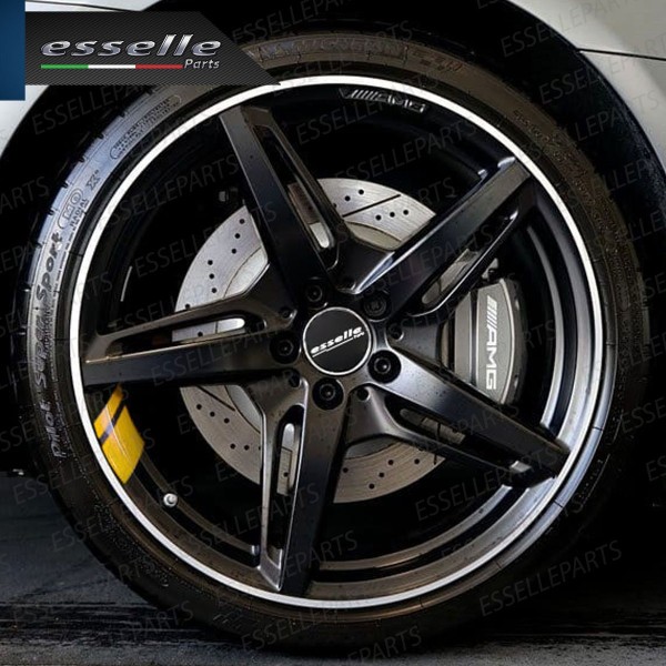 6 X DECALCOMANIE CERCHI IN LEGA RUOTE ADESIVO ORO PER MITSUBISHI ASX 2