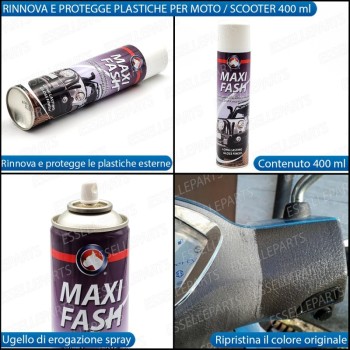 Rinnova Plastiche Manubrio moto scooter 400 ml + Panno in Microfibra per BMW