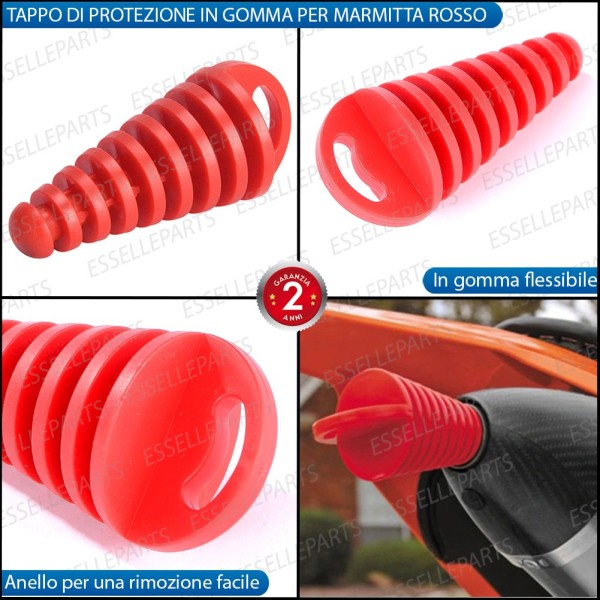 Tappo di Protezione a Cono - ROSSO - per Terminale di Scarico BMW