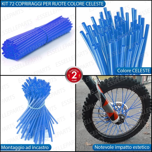 Kit Cover - CELESTE - Raggi in ABS per moto,motorini,scooter BMW