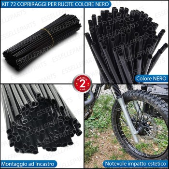 Kit Cover - NERO - Raggi in ABS per moto,motorini,scooter BMW