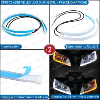 Coppia Strisce Led Luci Diurne DRL + Frecce Dinamiche per Moto Harley Davidson