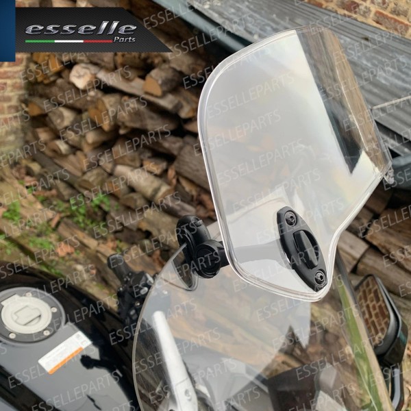 Deflettore - TRASPARENTE - Aggiuntivo Cupolino Regolabile in ABS per Harley Davidson