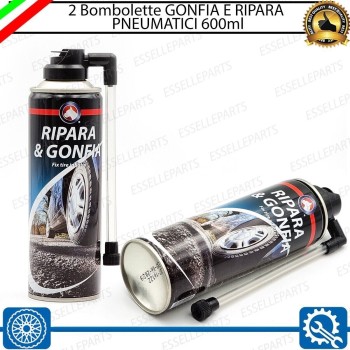 2 Bombolette Ripara Gomme Gonfia e ripara Pneumatici 300ml per Harley Davidson