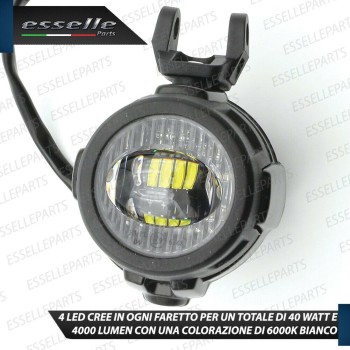 Coppia Fari Supplementari LED Con Supporto per Forcella Specifici per Harley Davidson
