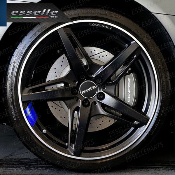 6 X DECALCOMANIE CERCHI IN LEGA RUOTE ADESIVO BLU PER Piaggio Quargo