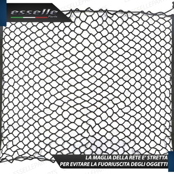 Rete Elastica per Bagagliaio Maglie Strette con Ganci per Grande Punto Abarth