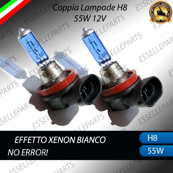 COPPIA LAMPADE EFFETTO XENON H8 LUCI FENDINEBBIA PER AUDI A3 8V RESTYLING