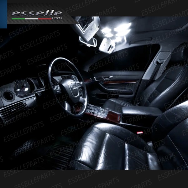 Kit led interni Medium Pack 6000K Luce Bianca Canbus per Audi A6 C6 Avant