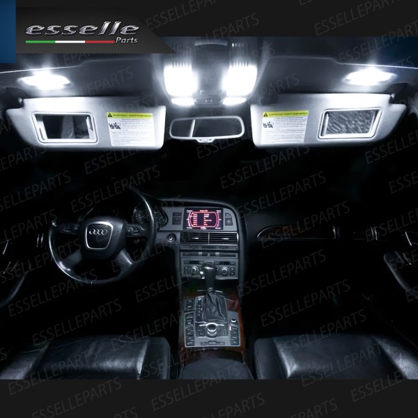 Kit led interni Medium Pack 6000K Luce Bianca Canbus per Audi A6 C6 Avant