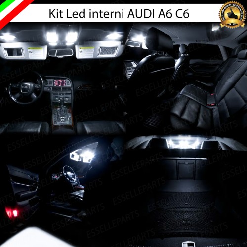 Kit led interni Completo 6000K Luce Bianca Canbus per Audi A6 C6 Berlina