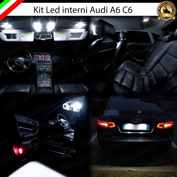 Kit led interni Completo + Luci Targa LED 6000K Luce Bianca Canbus per Audi A6 C6 Berlina
