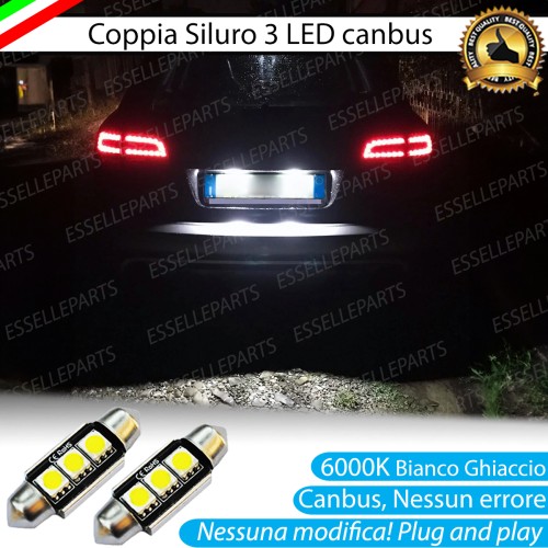 Coppia lampade siluro 3 LED Luci Targa Canbus 6000K bianco ghiaccio per Audi A6 C6 C6 Avant Fino al 2008