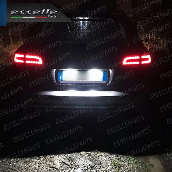 Coppia lampade siluro 3 LED Luci Targa Canbus 6000K bianco ghiaccio per Audi A6 C6 Dal 2009