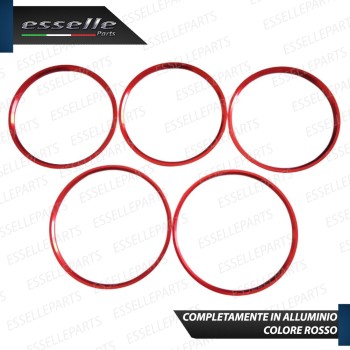 5 Inserti Rosso Bocchettoni Aria Condizionata per Mercedes Classe A W176