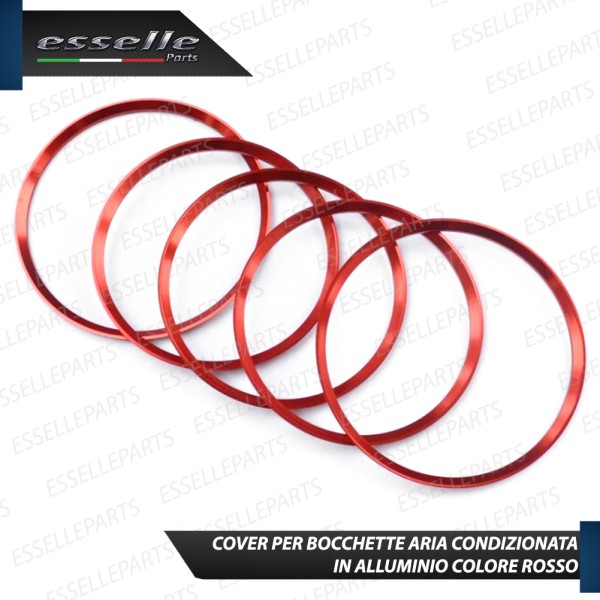 5 Inserti Rosso Bocchettoni Aria Condizionata per Mercedes GLA X156