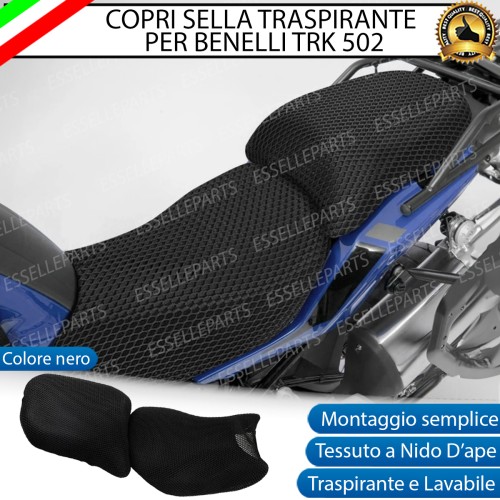 COPRISELLA ELASTICO NERO A NIDO D'APE 3D PER BENELLI TRK 502