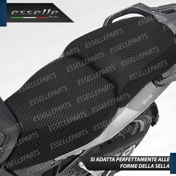 COPRISELLA ELASTICO NERO A NIDO D'APE 3D PER BENELLI TRK 502