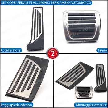 Set Pedaliera Copripedali Copri Pedali Per Cambio Automatico Alfa Romeo Giulia