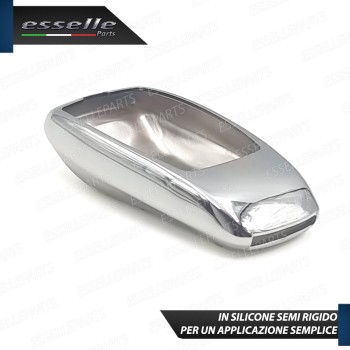 Portachiave Cover In Silicone Semi Rigido Cromato Per Mercedes GLC
